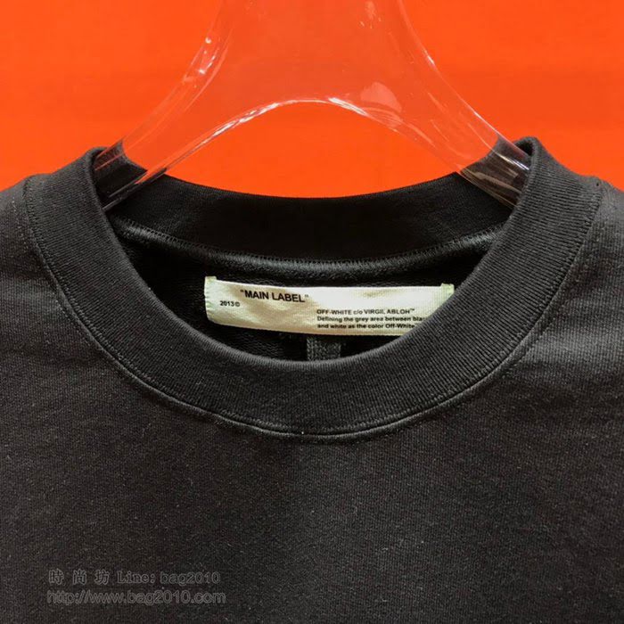 OffWhite男裝 19-20FW新款 最高品質 off圓領衛衣 off黑色印花套頭男衛衣 男士秋季新款單品  tzy2268